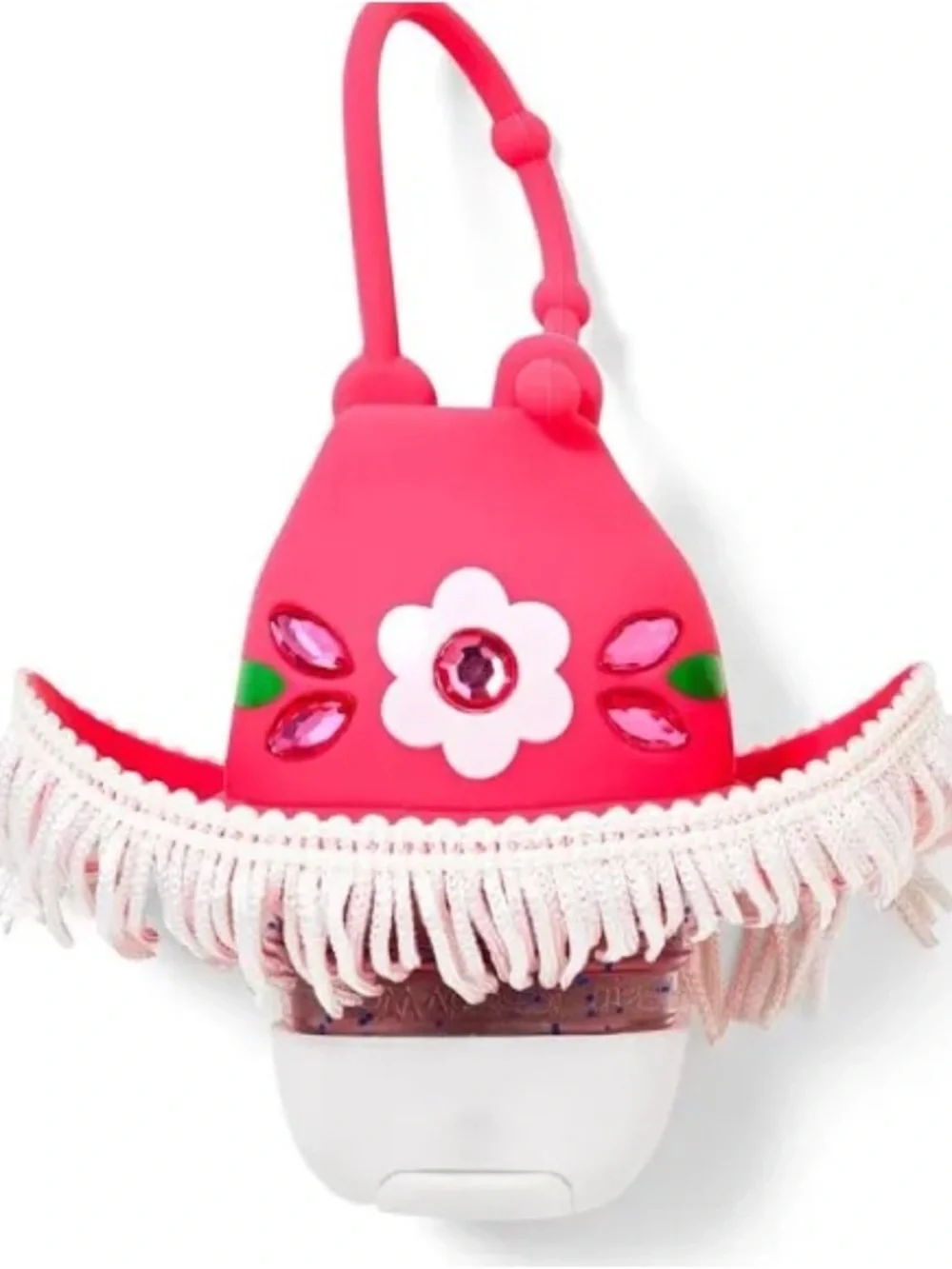 Bath & Body Works Bright Pink Cowgirl Hat PocketBac Holder with Fringe
